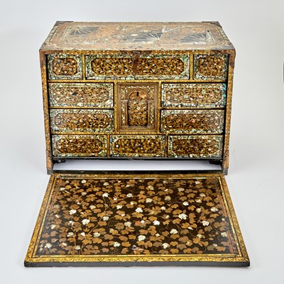 Lot 837 - A Korean Shell-Inlaid Lacquered Wood Chest