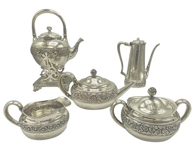Lot 1170 - Tiffany & Co. Sterling Silver Four-Piece Tea and Coffee Service
