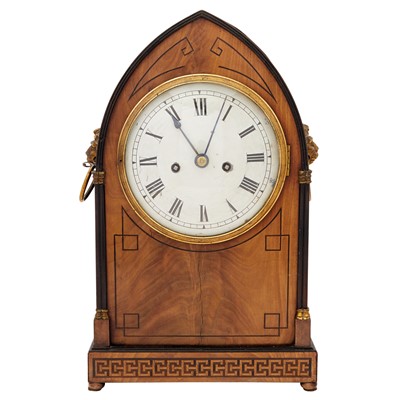 Lot 112 - Regency Part Ebonized Mahogany Mantle Clock