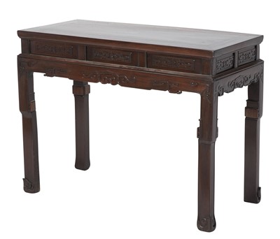 Lot 553 - A Chinese Hardwood Table