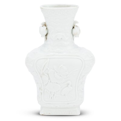 Lot 170 - A Chinese White-Glazed Paste Porcelain Vase