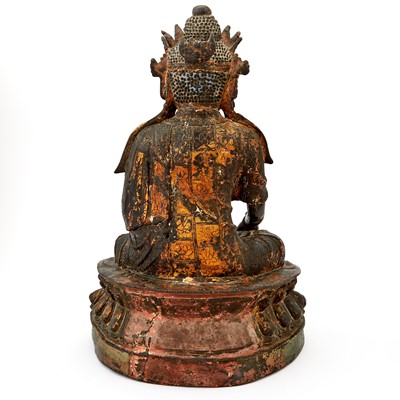 Lot 71 - A Large Chinese Parcel Gilt Lacquered Bronze Figure of Amitabha