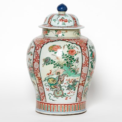 Lot 171 - A Chinese Enameled Porcelain Jar and Cover