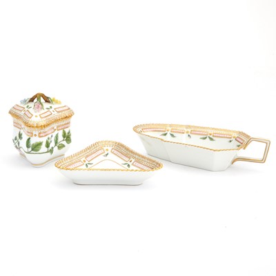 Lot 445 - Two Royal Copenhagen ‘Flora Danica’ Porcelain Table Articles