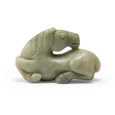 Lot 32 - A Chinese Jade Carving of Horse