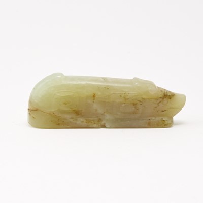 Lot 16 - A Chinese Archaistic Jade Carving