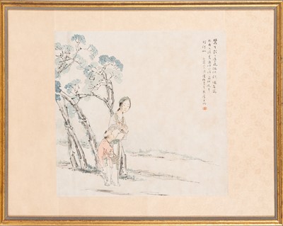Lot 100 - A Chinese Album Leaf Painting, Attributed to Hua Yan