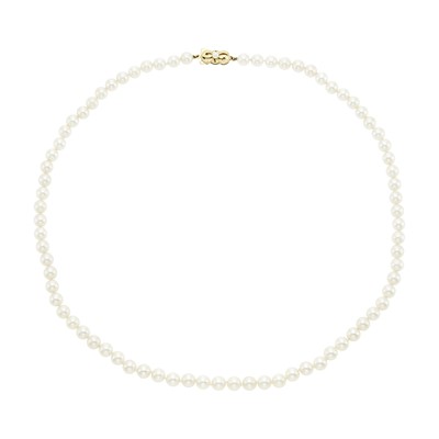 Lot 1182 - Mikimoto Cultured Pearl Necklace with Gold Clasp