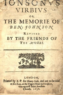 Lot 7 - A collection of memorial poems for Ben Jonson, published shortly after his death