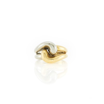 Lot 1024 - Two-Color Gold Knot Ring