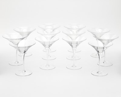 Lot 38 - Set of Twelve Cartier Glass Martini Glasses