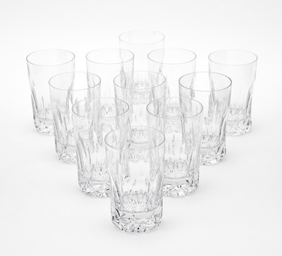 Lot 37 - Set of Eleven Cartier Cut Glass Water Glasses