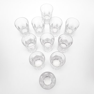 Lot 37 - Set of Eleven Cartier Cut Glass Water Glasses