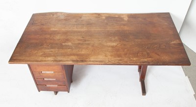 Lot 230 - George Nakashima Walnut Single Pedestal Desk