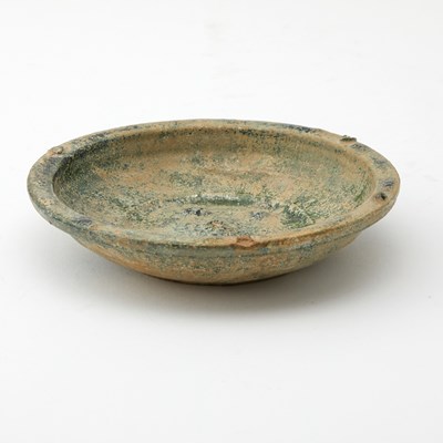 Lot 734 - A Small Chinese Green Glazed Pottery Dish