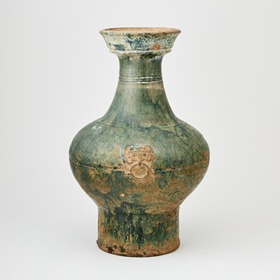 Lot 721 - A Chinese Green Glazed Pottery Vase