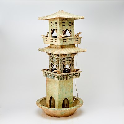 Lot 726 - A Chinese Pottery Model of a Watchtower