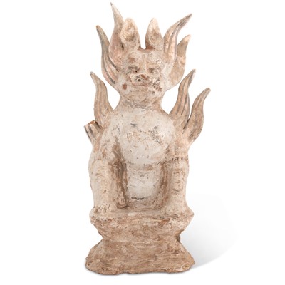 Lot 618 - A Chinese Pottery Model of an Earth Spirit