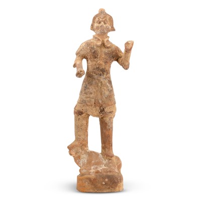 Lot 625 - A Chinese Pottery Figure of a Guardian