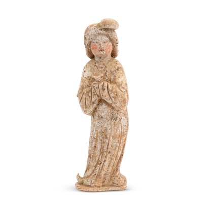 Lot 621 - A Chinese Pottery Figure of a Beauty