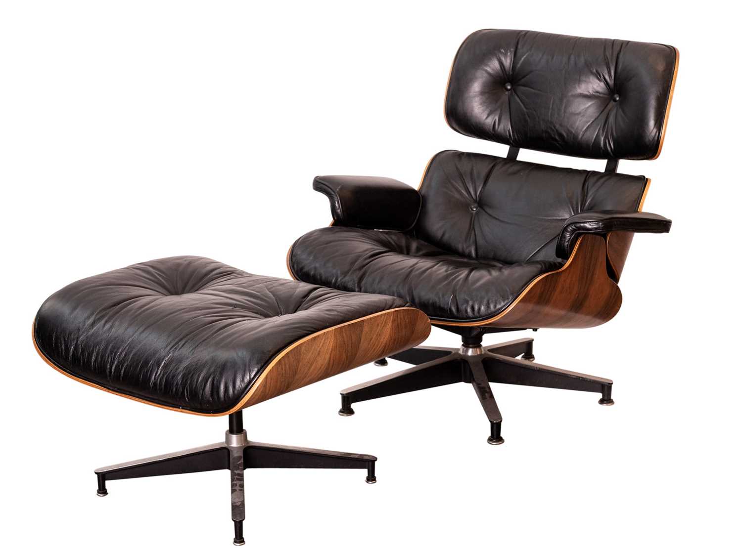 Lot 1089 - Charles & Ray Eames Rosewood #670 Lounge Chair and #671 Ottoman