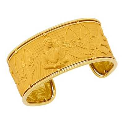 Lot 111 - Carrera y Carrera Gold 'Romeo & Juliet' Cuff Bangle Bracelet