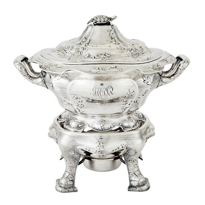Lot 148 - Gorham Martele Sterling Silver Covered Terrapin Soup Tureen on Stand