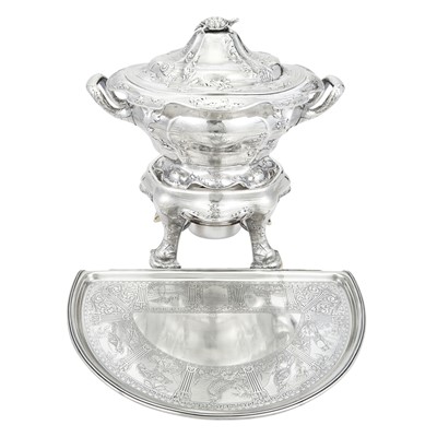 Lot 148 - Gorham Martele Sterling Silver Covered Terrapin Soup Tureen on Stand