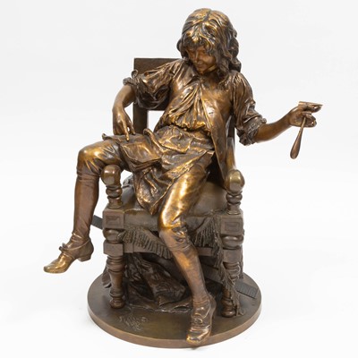Lot 300 - Patinated Bronze Figure Titled "The Young Moliere"