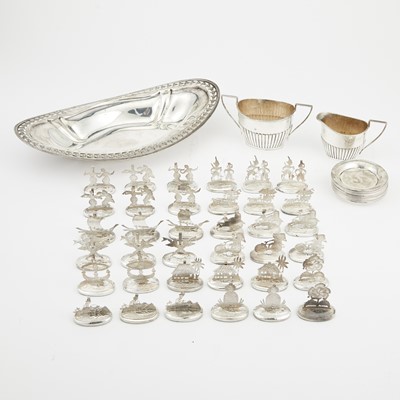 Lot 176 - Group of Sterling Silver and Silver Plated Table Articles