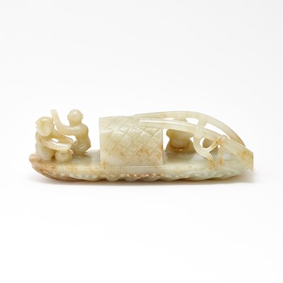 Lot 36 - A Chinese Celadon Jade Carving