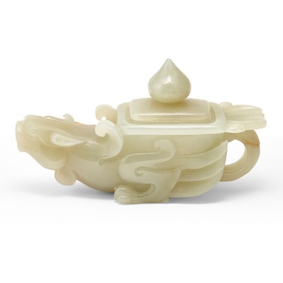 Lot 465 - A Chinese Celadon Jade Water Dropper