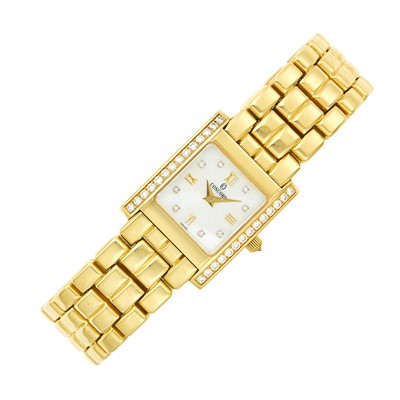 Lot 1038 - Concord Gold, Mother-of-Pearl and Diamond 'LA Tour' Wristwatch, Ref. 29-25-648