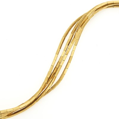 Lot 1242 - Four Strand Gold Bracelet