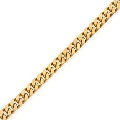Lot 1251 - Gold Curb Link Bracelet