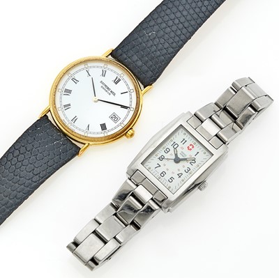 Lot 1247 - Gold-Plated and Stainless Steel Wristwatches