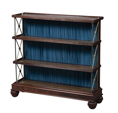 Lot 132 - Regency Style Rosewood and Brass Étagère