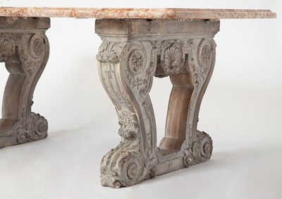 Lot 224 - Neoclassical Style Marble Top Cast Stone Table