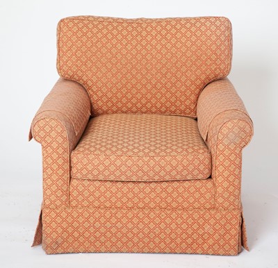 Lot 189 - Upholstered Club Chair & Matching Ottoman