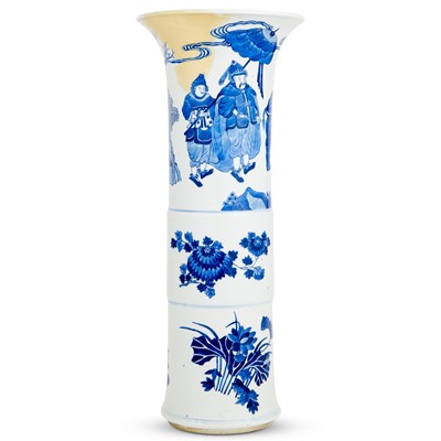 Lot 238 - A Chinese Blue and White Porcelain Gu Vase
