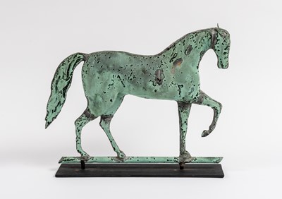 Lot 1061 - Small Molded Sheet Copper Trotting Horse Weathervane