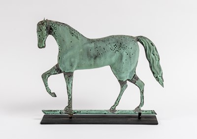 Lot 1061 - Small Molded Sheet Copper Trotting Horse Weathervane