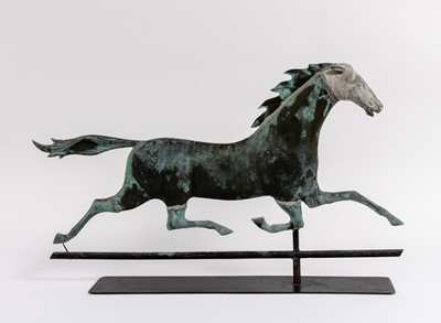 Lot 1062 - Molded Sheet Copper and Zinc Running Horse Weathervane