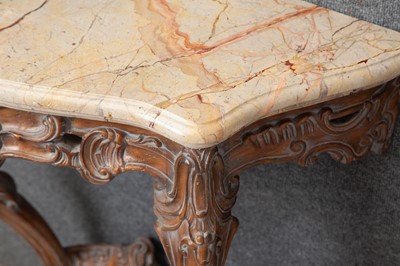 Lot 300 - Pair of Louis XV Style Marble Top Consoles