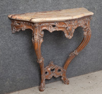 Lot 300 - Pair of Louis XV Style Marble Top Consoles