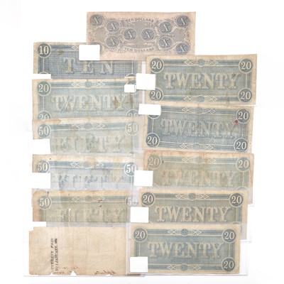 Lot 1050 - Confederate Bank Note Group