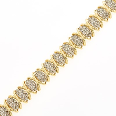 Lot 1023 - Gold and Diamond Bracelet