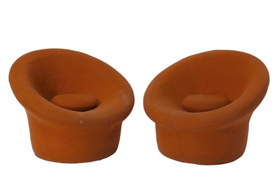 Lot 215 - Pair of Pierre Paulin Upholstered "Mushroom" Chairs