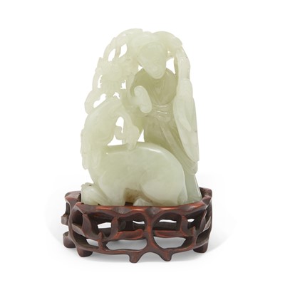 Lot 460 - A Chinese Celadon Jade Carving