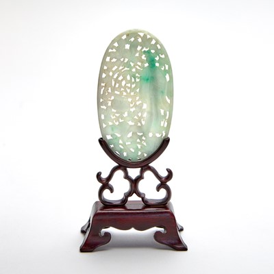 Lot 509 - A Chinese Jadeite Plaque
